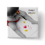 Daddy's Little Girl I Love You Dad With Red Heart Button
