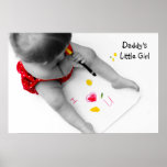 Daddy's Little Girl I Love You Dad With Red Heart posters