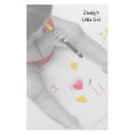 Daddy's Little Girl I Love You Dad With Red Heart Customized Stationery