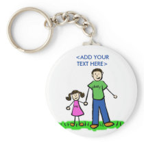 Daddy's Little Girl Keychain (Brunette)