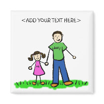 Daddy's Little Girl Magnet (Brunette)