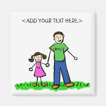 Daddy's Little Girl Magnet (Brunette)