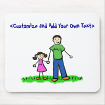 Daddy's Little Girl Mousepad (Brunette)