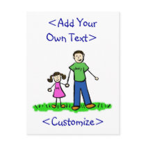 Daddy's Little Girl Postcard (Brunette)