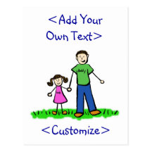 Daddy's Little Girl Postcard (Brunette)
