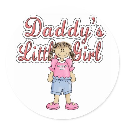 Daddy's Little Girl Round Stickers by girl_stuff
