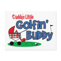 Daddy's Little Golfin' Buddy Postcard