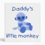 Daddy's Little Monkey (blue) 3 Ring Binder