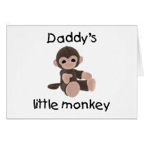 Daddy's Little Monkey Greeting Cards