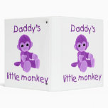 Daddy's Little Monkey (purple) 3 Ring Binders