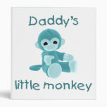 Daddy's Little Monkey (teal) Binder