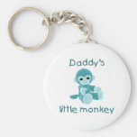 Daddy's Little Monkey (teal) Key Chain