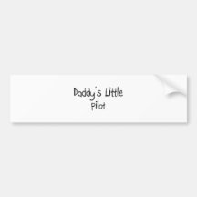Daddy's Little Pilot Bumper Sticker