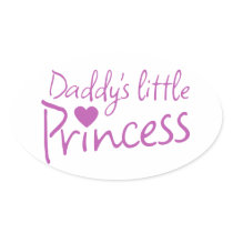 Daddys little princess oval sticker