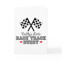 Daddy's Little Race Track Buddy Greeting Card
