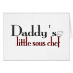 Daddy's little sous chef greeting card
