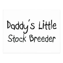 Daddy's Little Stock Breeder Postcard