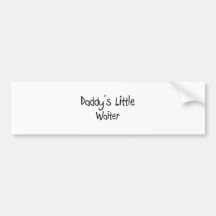 Daddy's Little Waiter Bumper Sticker