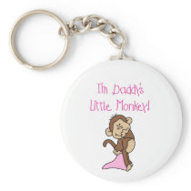 Daddy's Monkey - Pink Tshirts and Gifts Keychains
