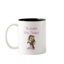Daddy's Monkey - Pink Tshirts and Gifts Coffee Mugs