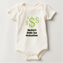 Daddy's tax deduction baby t-shirt