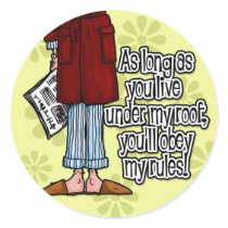 dadism stickers - under my roof