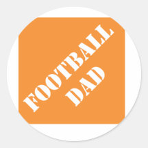 Dadisms Football Dad Round Stickers