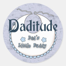 Daditude Round Sticker
