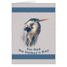 Dad's Birthday Card with Willet Bird