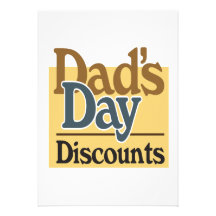 Dads Day Discounts Personalized Invites
