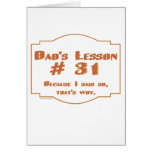 Dad's favorite sayings on gifts for him. card