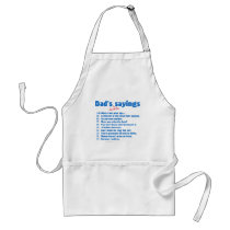 Dad's favourite sayings on gifts for him. apron