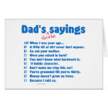 Dad's favourite sayings on gifts for him.