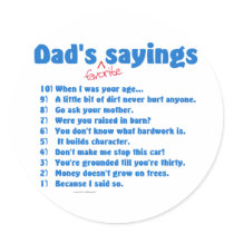 Dad's favourite sayings on gifts for him.