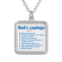 Dad's favourite sayings personalized necklace