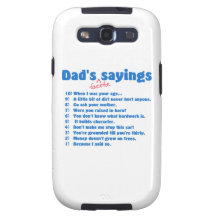 Dad's favourite sayings samsung galaxy s3 cases