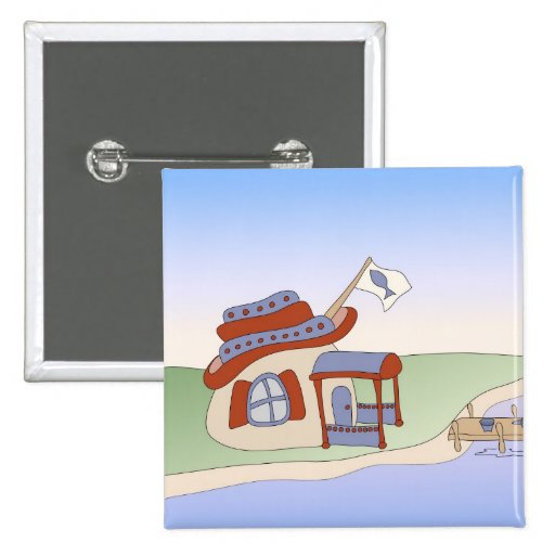 Dad's Fishing Shack Pinback Button