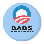Dads for health care reform refrigerator magnet