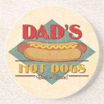 Dad's Hot Dogs coasters
