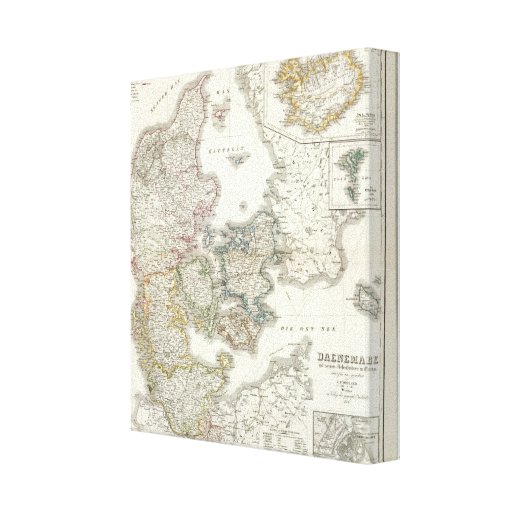 Daenemark, Island - Denmark, Iceland Stretched Canvas Prints