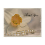 Daffodil and Pearls Thank You Post Card