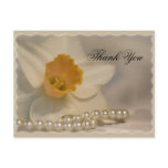Daffodil and Pearls Thank You Post Cards