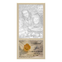 Daffodil and Pearls Wedding Thank You Photo Card