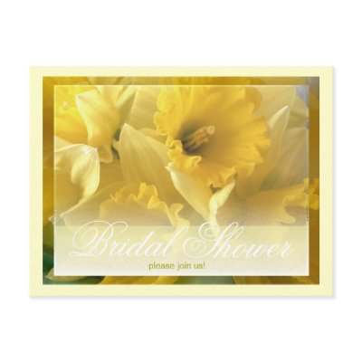 daffodil shower announcement post card by Lisa_Dawn