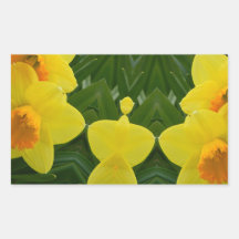 Daffodil Symmetry May 2013 Rectangular Sticker