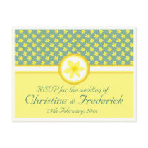 Daffodil Wedding, RSVP postcard