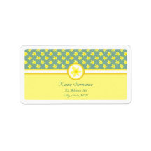 Daffodil Wedding, wedding address labels