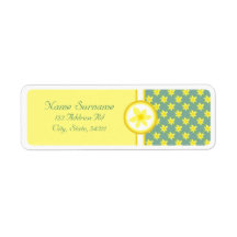 Daffodil Wedding, wedding return address labels