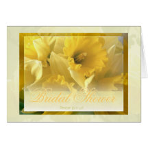 Daffodils 1 bridal shower invitation card