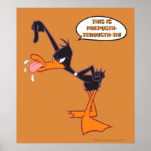 Daffy Speech Bubble Posters